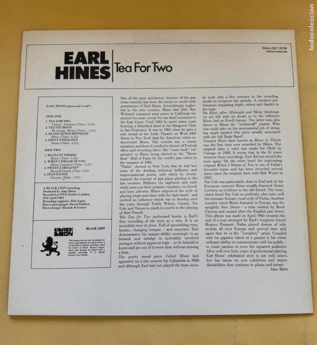 Discos de vinilo: earl hines 33t tea for two ex ex - Foto 4