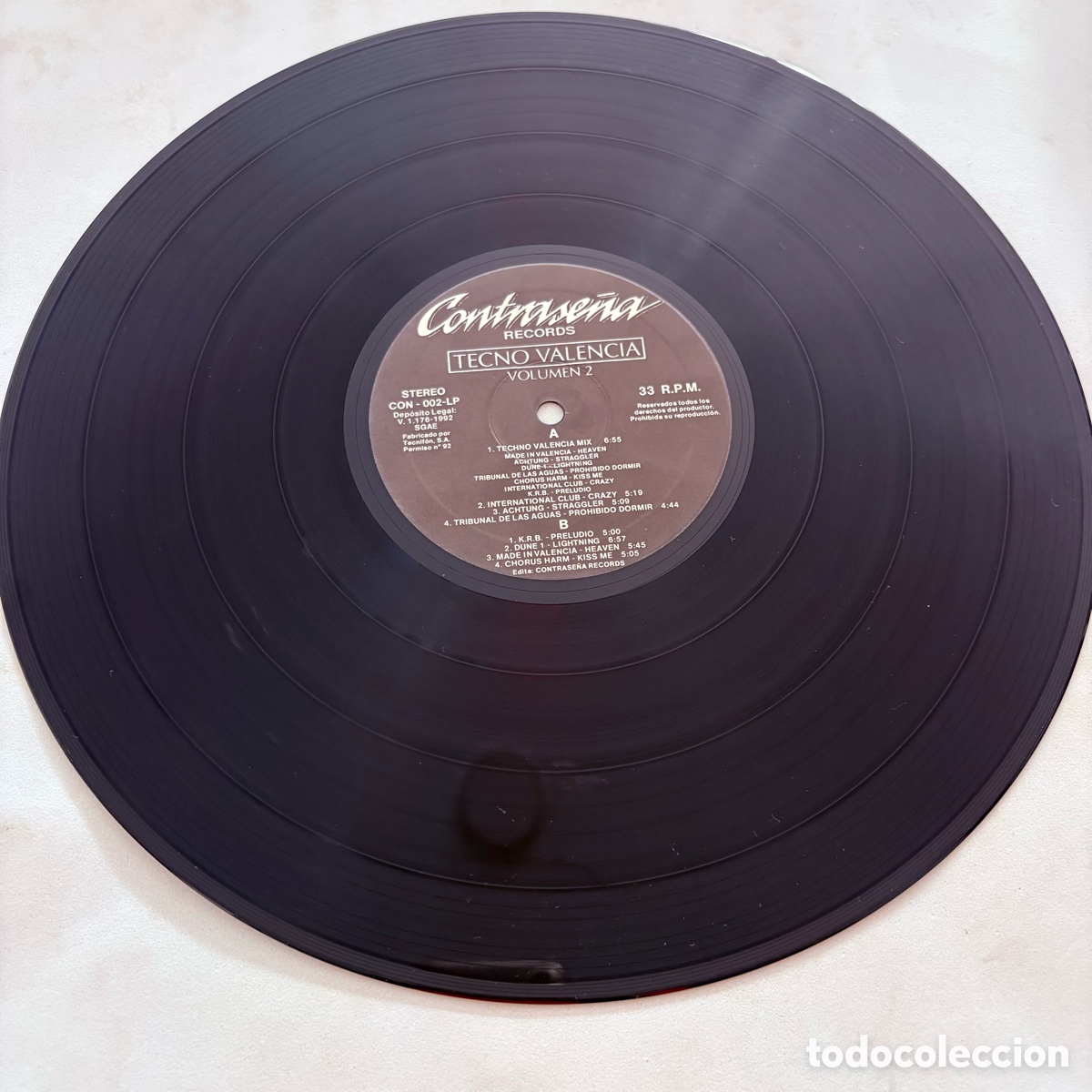 Discos de vinilo: lp Techno Valencia Volumen 2 de 1992 - Foto 4