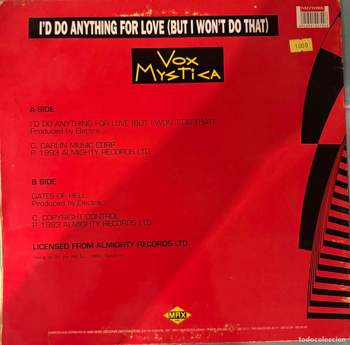Discos de vinilo: Disco vinilo I&acute;d do anything for love - Foto 2
