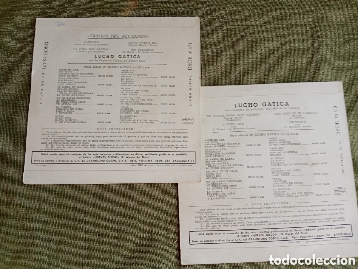 Discos de vinilo: Lote 2 discos Lucho Gatica - Foto 3
