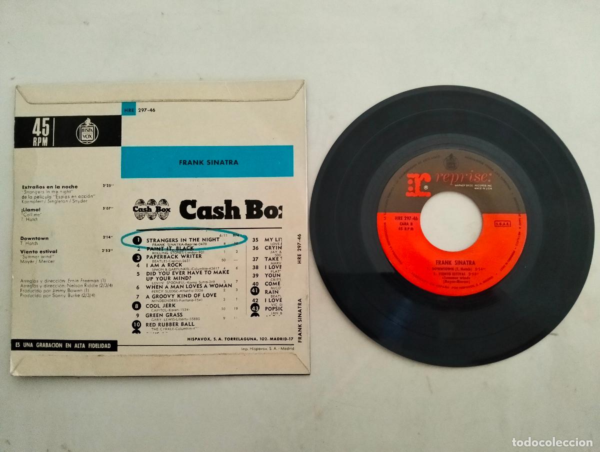 Discos de vinilo: DISCO SINGLE, FRANK SINATRA, EXTRA&Ntilde;OS EN LA NOCHE, HISPAVOX A&Ntilde;O 1966 - Foto 2