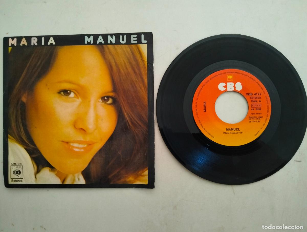 Discos de vinilo: DISCO SINGLE, MARIA , MANUEL, CBS A&Ntilde;O 1976 - Foto 1