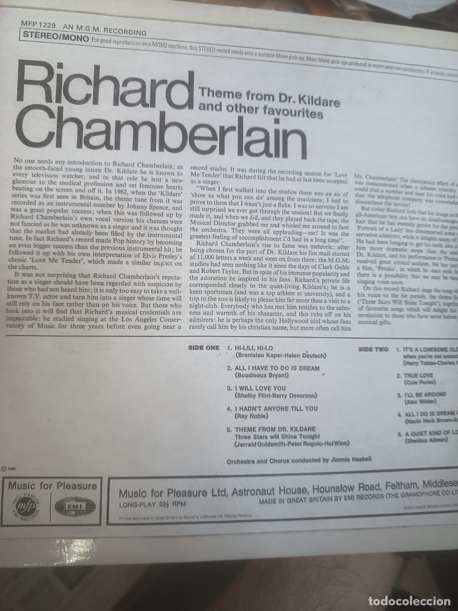 Discos de vinilo: DISCO 25 LP RICHARD CHAMBERLAIN,( ENGLAND) - Foto 2
