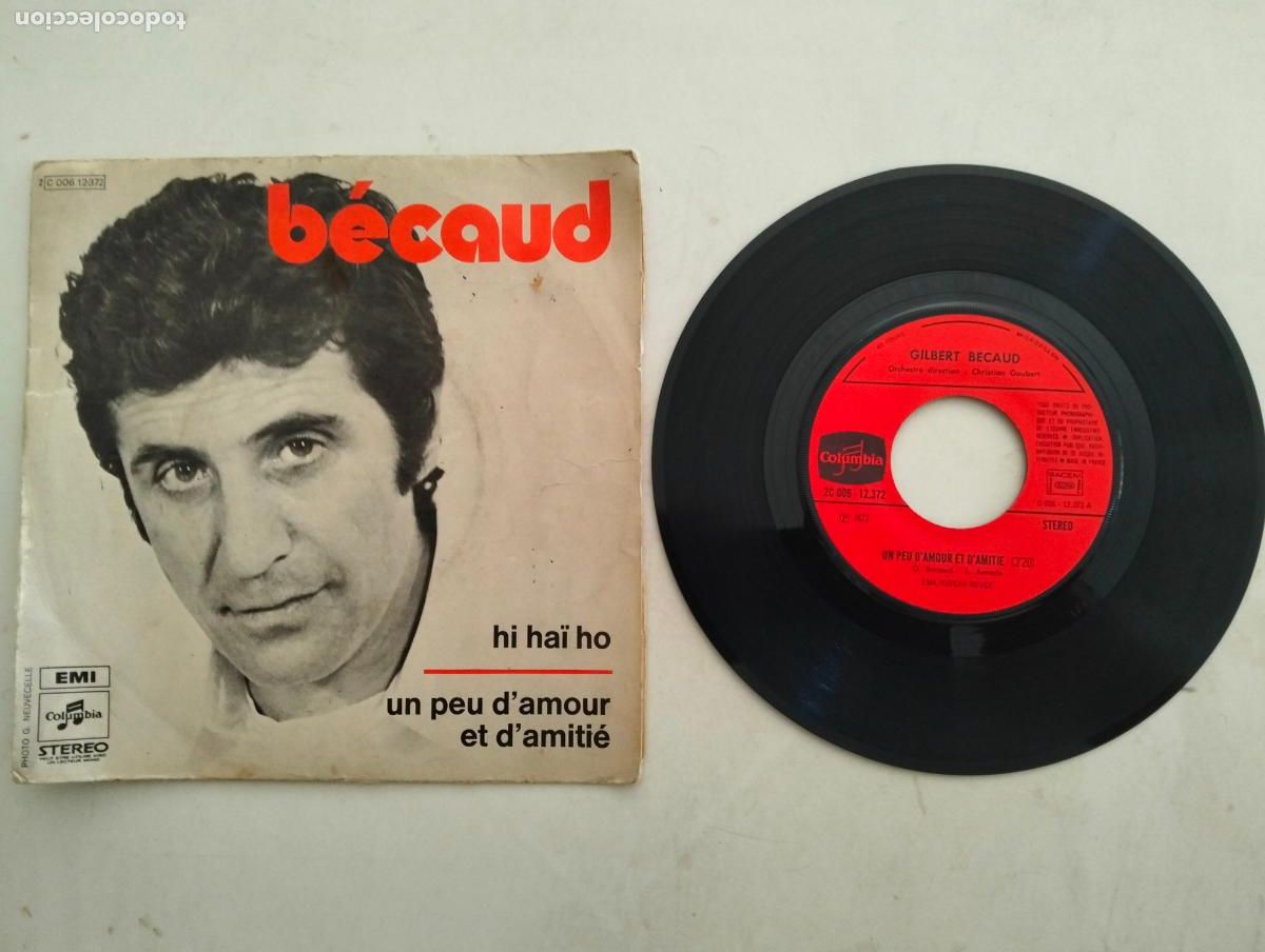 Discos de vinilo: DISCO SINGLE, GILBERT BECAUD, HI HAIE HO, COLUMBIA A&Ntilde;O 1972