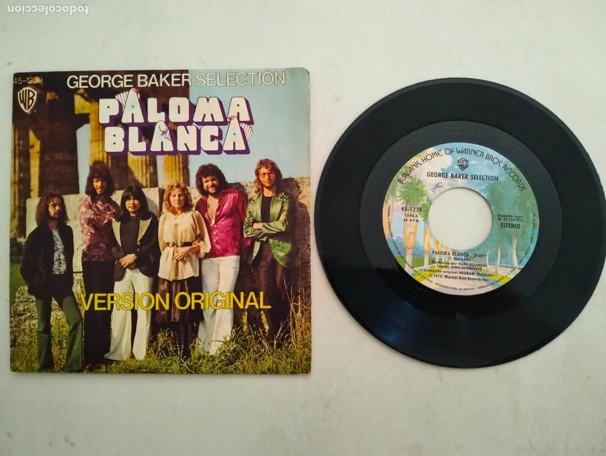 Discos de vinilo: DISCO SINGLE, GEORGE BAKER SELECTION, PALOMA BLANCA HISPAVOX A&Ntilde;O 1975