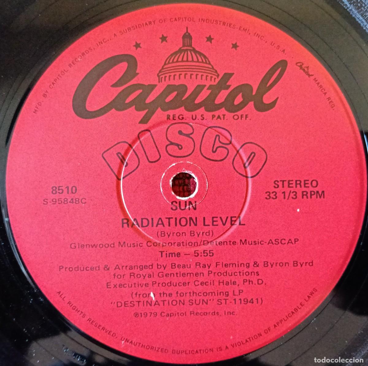 Discos de vinilo: SUN ** Radiation Level ** MAXI SINGLE VINILO 1979 USA