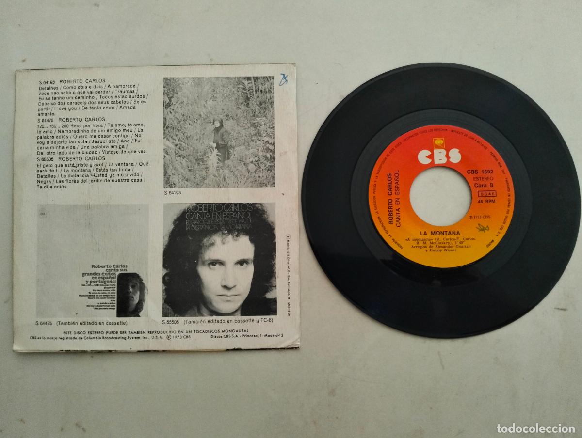 Discos de vinilo: DISCO SINGLE, ROBERTO CARLOS, LA DISTANCIA, CBS 1973 - Foto 2