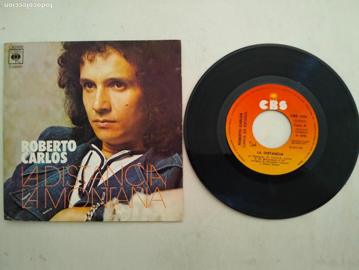 Discos de vinilo: DISCO SINGLE, ROBERTO CARLOS, LA DISTANCIA, CBS 1973