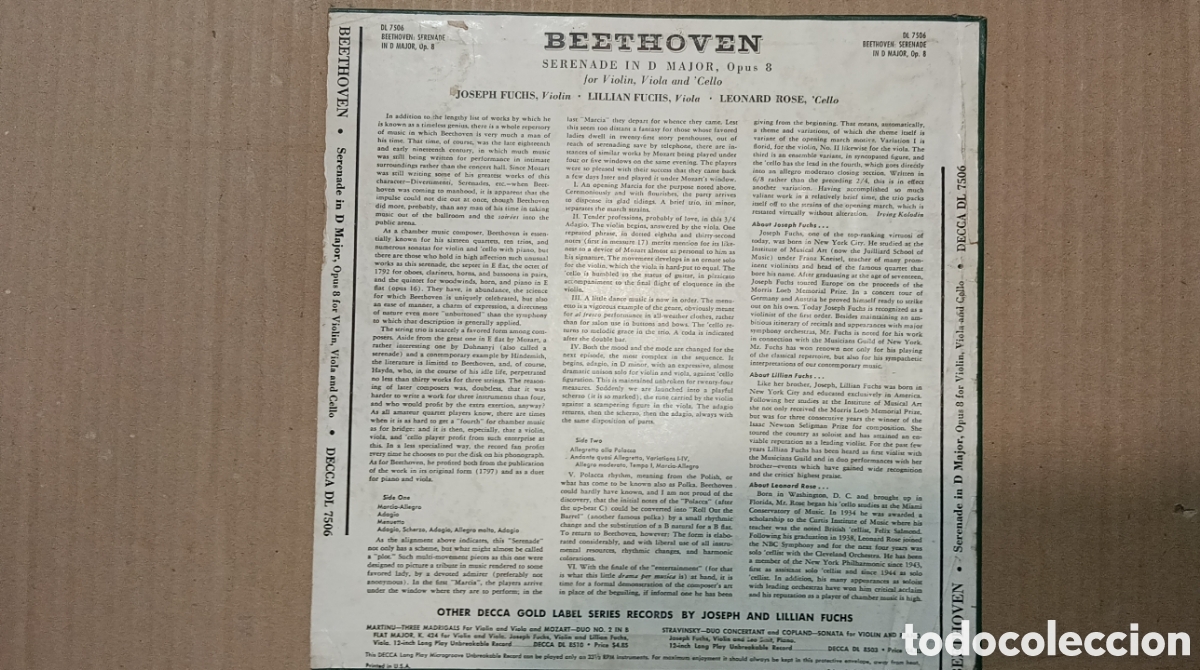 Discos de vinilo: LOTE DOS DISCOS BEETHOVEN - Foto 3