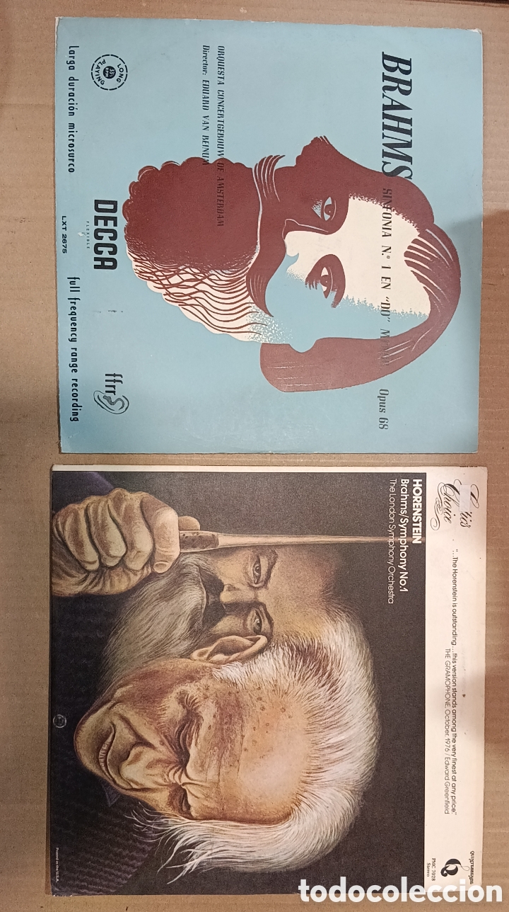 Discos de vinilo: LOTE DOS DISCOS BRAHMS