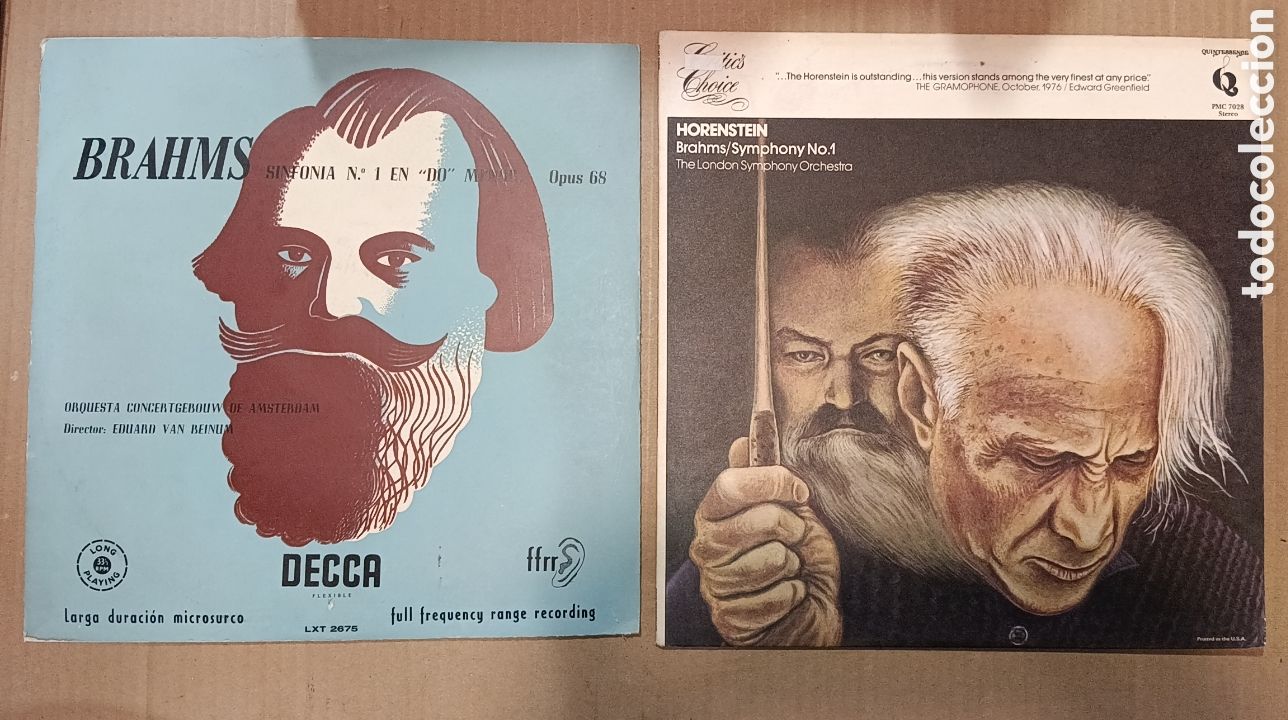Discos de vinilo: LOTE DOS DISCOS BRAHMS