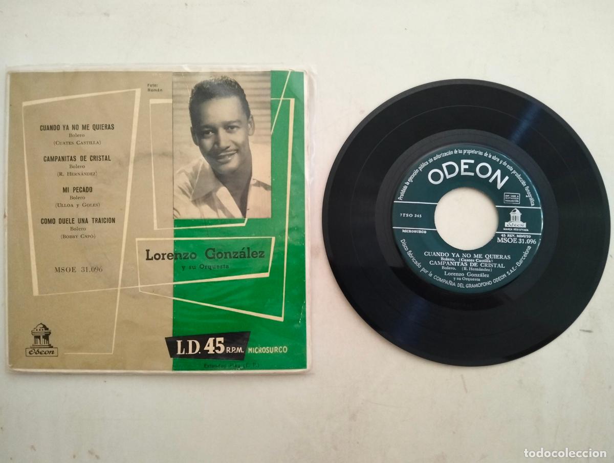 Discos de vinilo: DISCO SINGLE, LORENZO GONZALEZ Y SU ORQUESTA - Foto 1