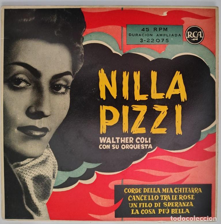 Discos de vinilo: Nilla Pizzi. Corde della mia chitarra/ Cancello tra le rose/ Un filo di speranza/ La cosa piu bella.