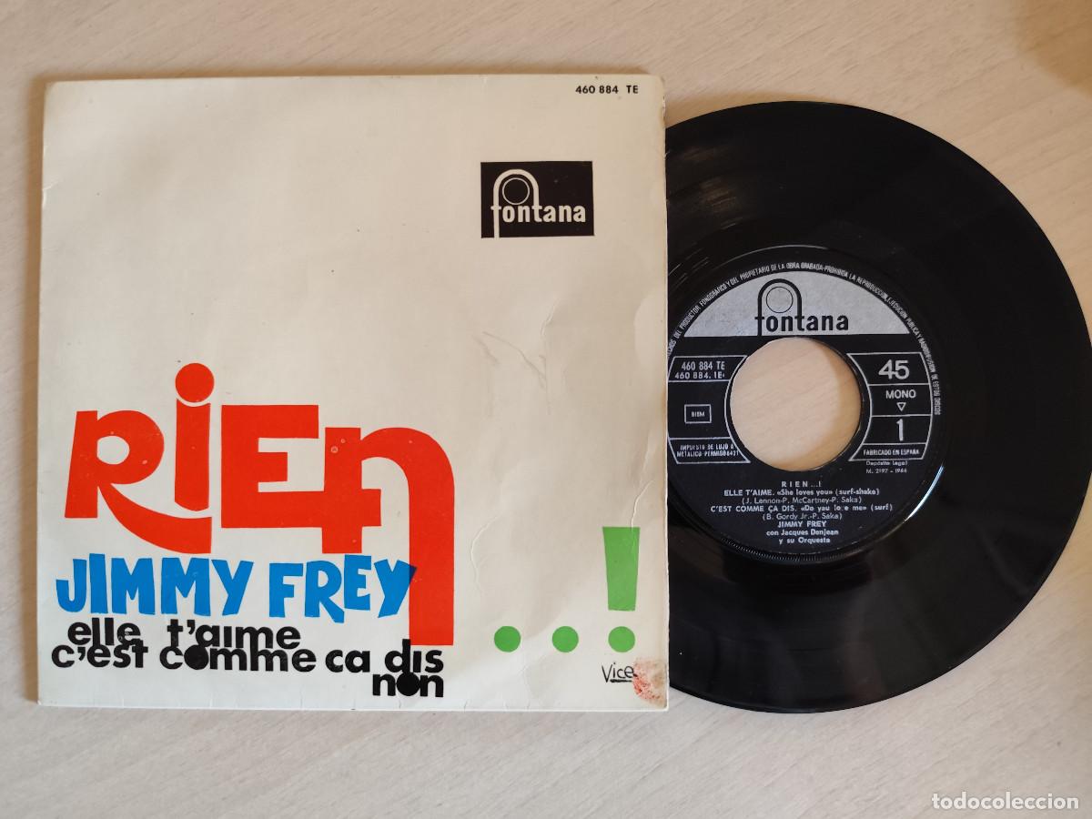 Discos de vinilo: Jimmy Frey &ndash; Rien +3 RARO EP EDITADO EN ESPA&Ntilde;A EN 1964 (versi&oacute;n en franc&eacute;s She loves you Beatles)