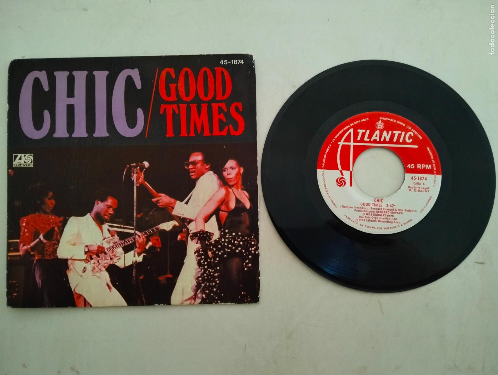 Discos de vinilo: DISCO SINGLE, CHIC, GOOD TIMES
