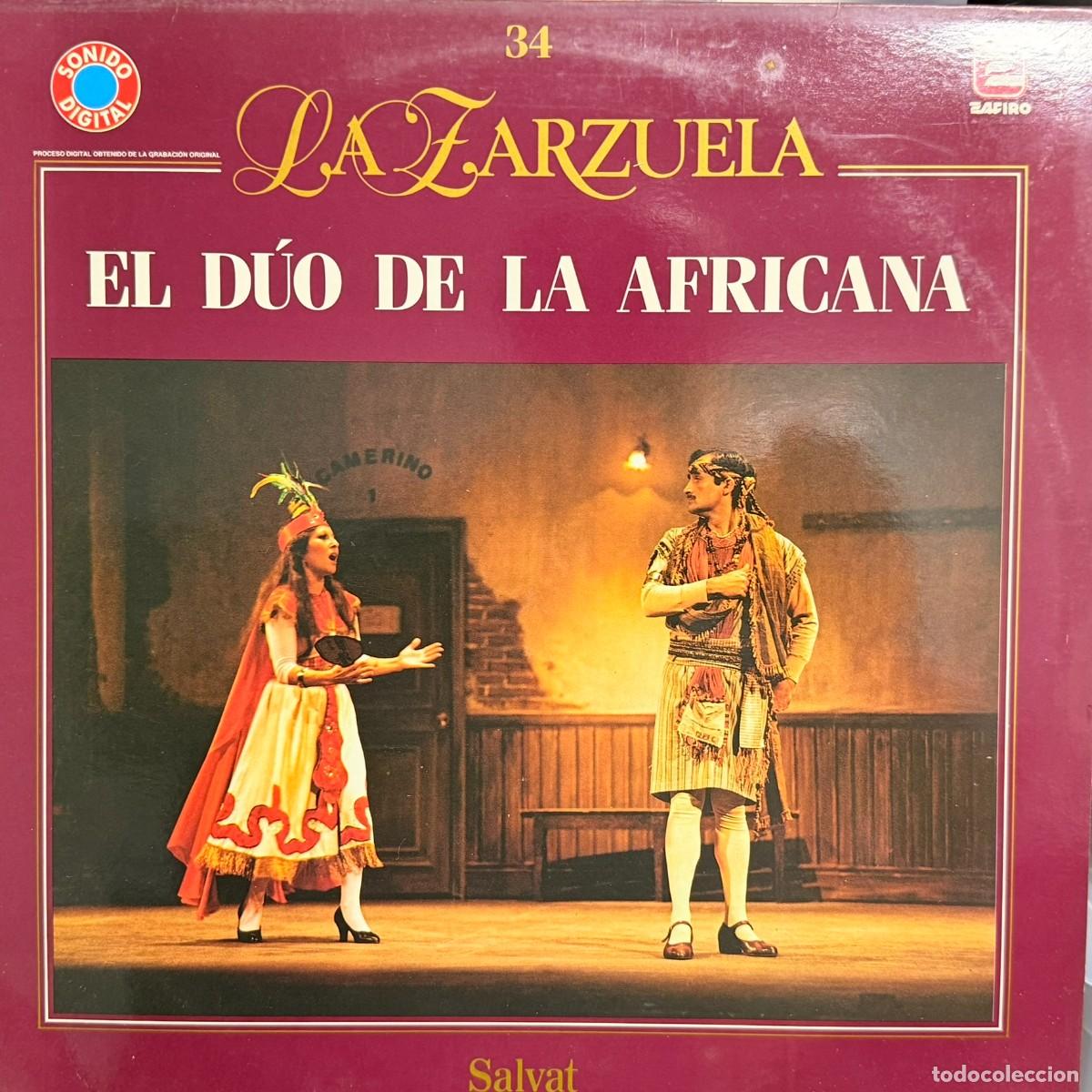 Discos de vinilo: Salvat ● La Zarzuela - N&ordm; 34 - El D&uacute;o de la Africana● Lp