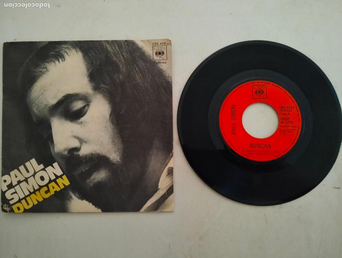 Discos de vinilo: DISCO SINGLE, PAUL SIMON, DUNCAN - Foto 1