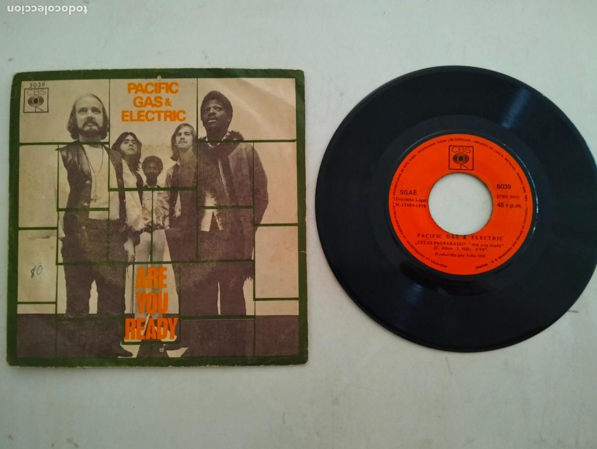 Discos de vinilo: DISCO SINGLE, PACIFIC GAS & ELECTRIC, ARE YOU READY