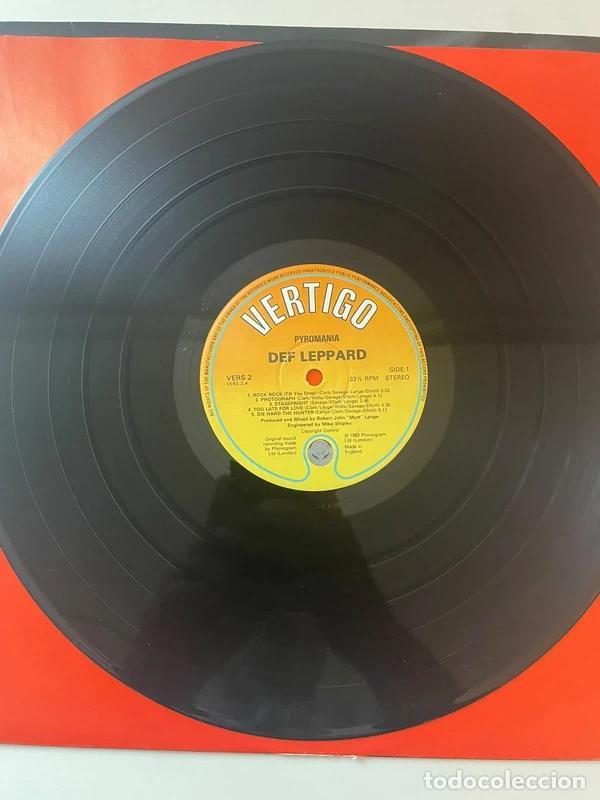 Discos de vinilo: Vinilo Def Leppard Pyromania UK 1983 - Foto 4