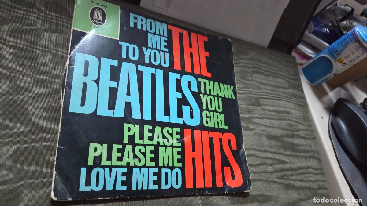 Discos de vinilo: discos singles vintage beetles - Foto 1