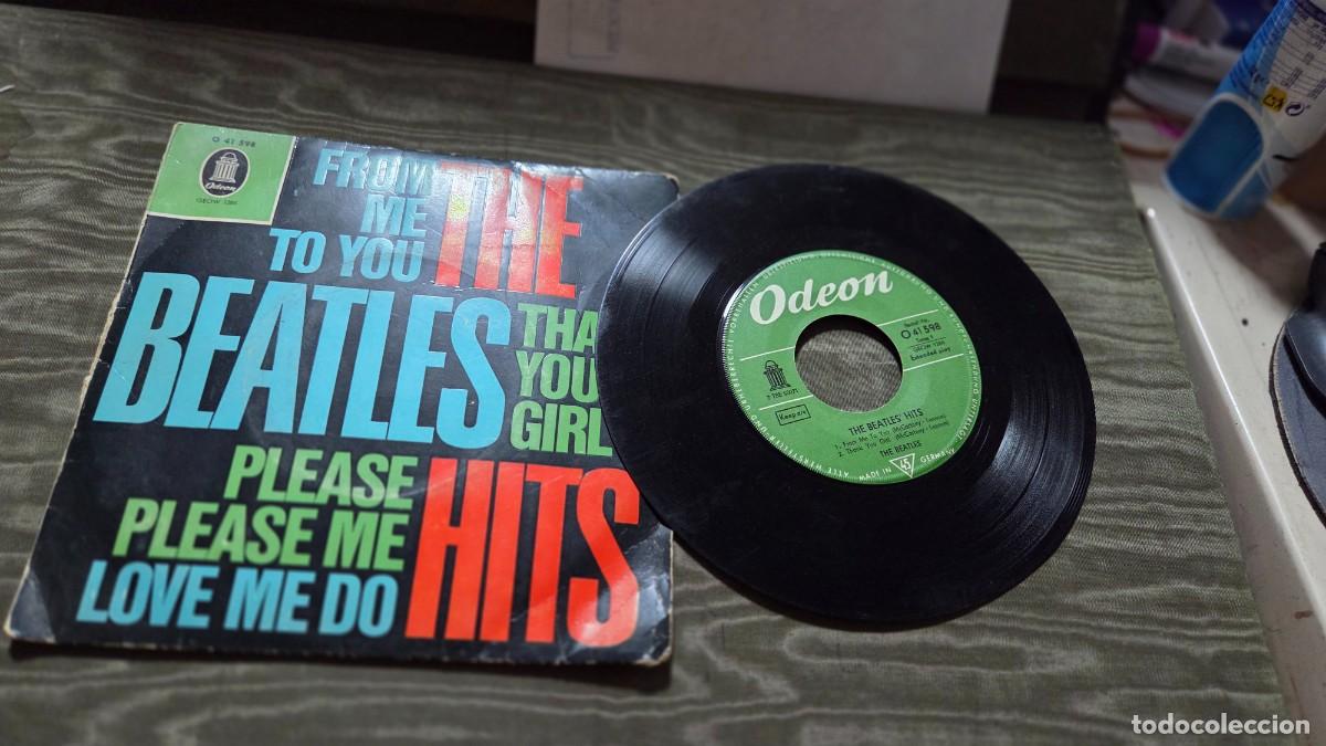 Discos de vinilo: discos singles vintage beetles - Foto 2