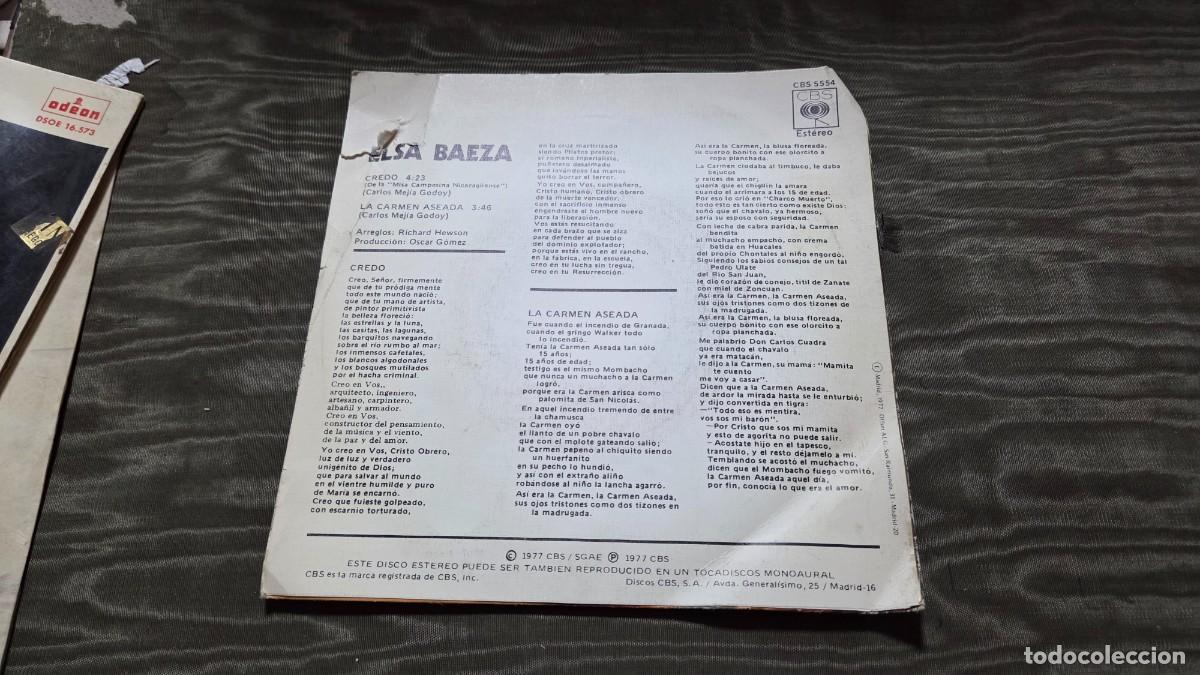 Discos de vinilo: discos singles vintage elsa Baeza - Foto 3