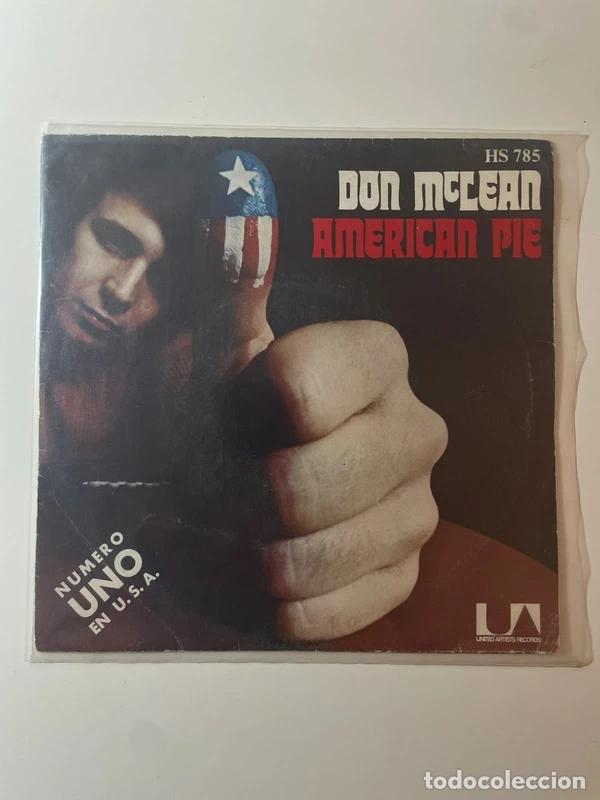 Discos de vinilo: Vinilo Single Don McLean American Pie -CENSURA-1972