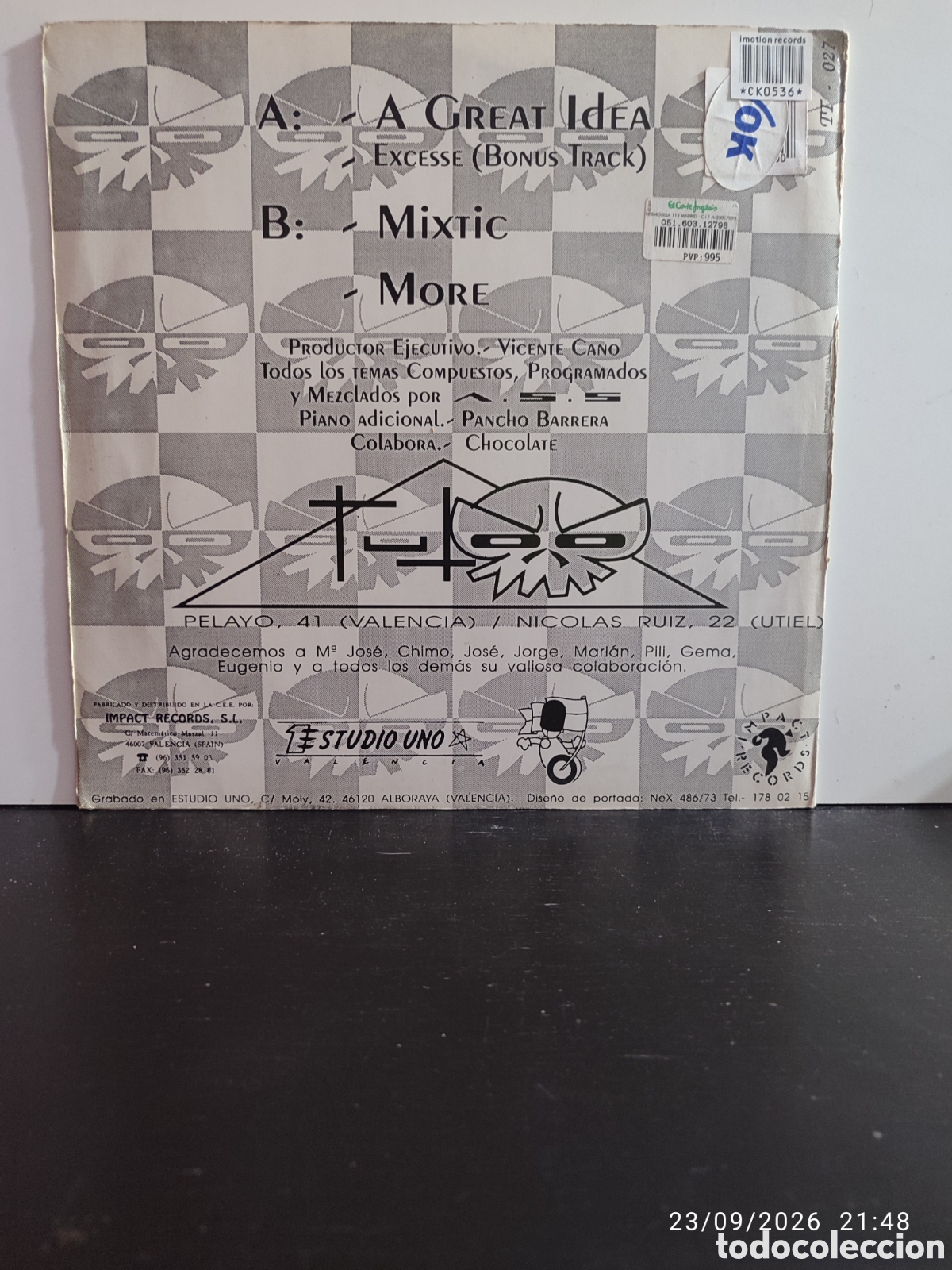 Discos de vinilo: A.S.S. &ndash; Tutoo VINILO - Foto 2