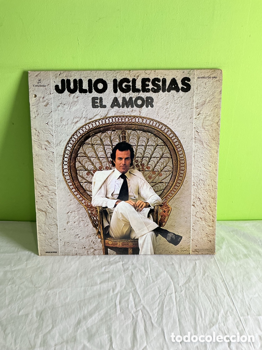 Discos de vinilo: Julio Iglesias &ndash; El Amor. LP sencillo Columbia con funda interior