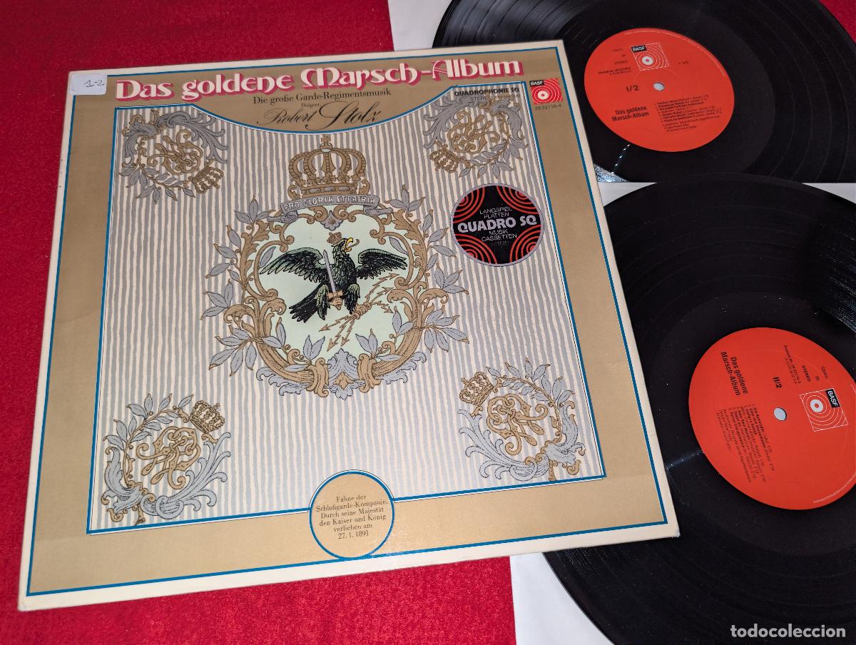 Discos de vinilo: DAS GOLDENE MARSCH ALBUM Robert Stolz Regimentsmusik MILITAR MARCHAS 2LP 1975 GERMANY ALEMANIA