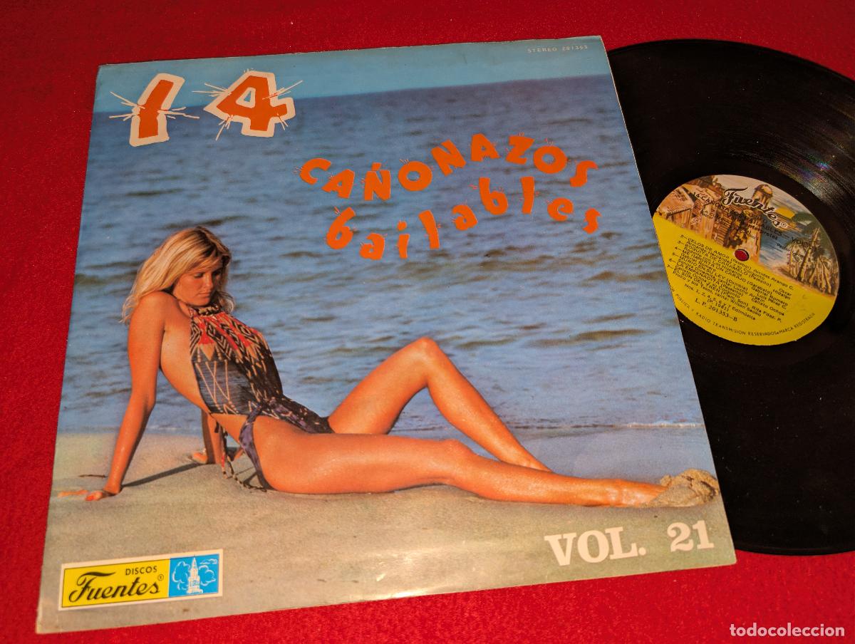 Discos de vinilo: 14 CA&Ntilde;ONAZOS BAILABLES vol. 21 LP 1981 COLOMBIA sexy nude cover CORRALEROS+LIDERES+SARMIENTO latin