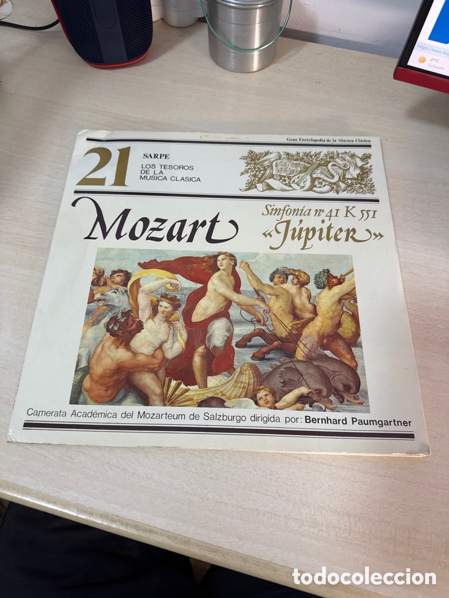Discos de vinilo: DISCO VINILO MOZART J&Uacute;PITER LOS TESOROS DE LA M&Uacute;SICA CL&Aacute;SICA N&Uacute;MERO 21 1980