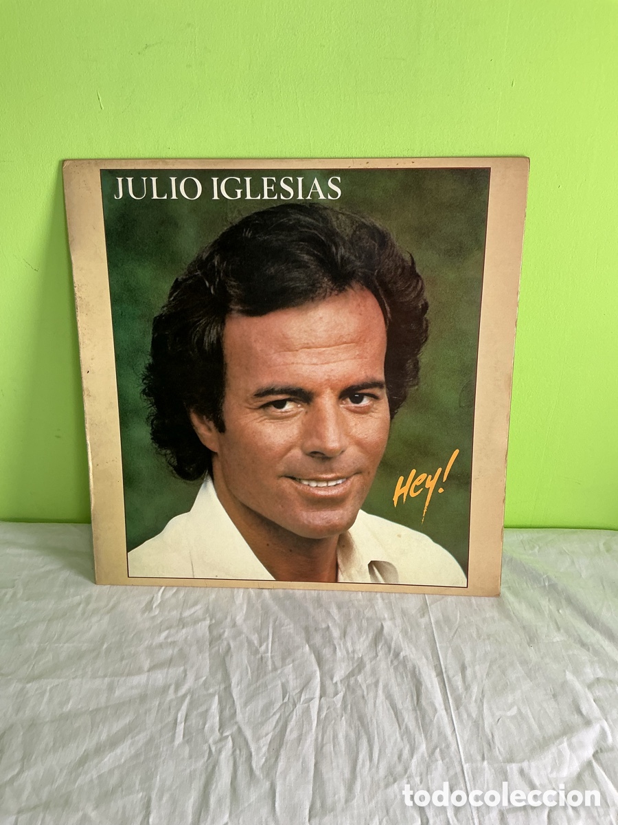 Discos de vinilo: Julio Iglesias &ndash; Hey!. LP sencillo CBS con encarte ilustrado