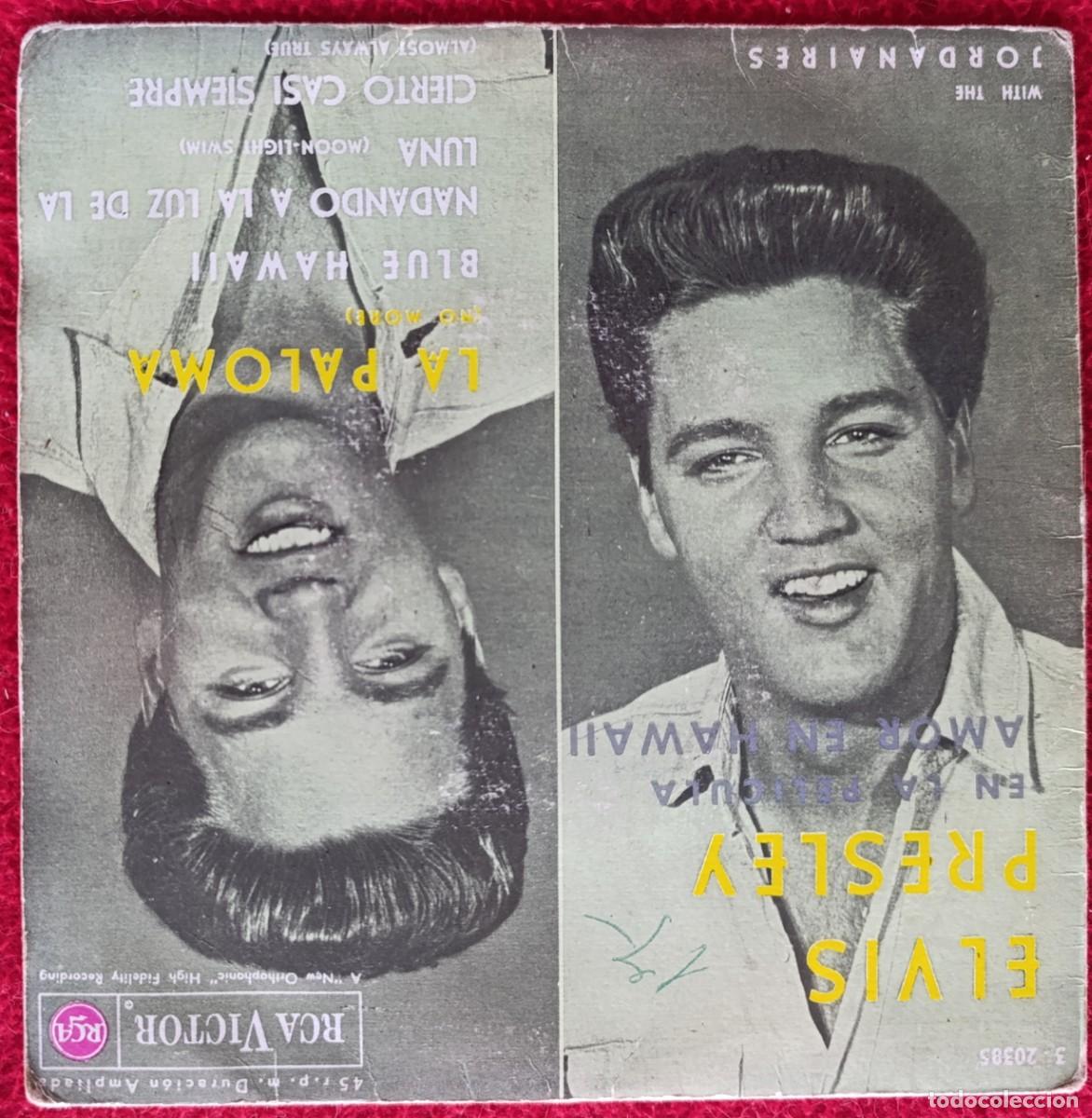 Discos de vinilo: ELVIS PRESLEY WITH THE JORDANAIRES &ndash; LA PALOMA (NO MORE) 7&rdquo; 1962 EP SOUNDTRACK DE BLUE HAWAII