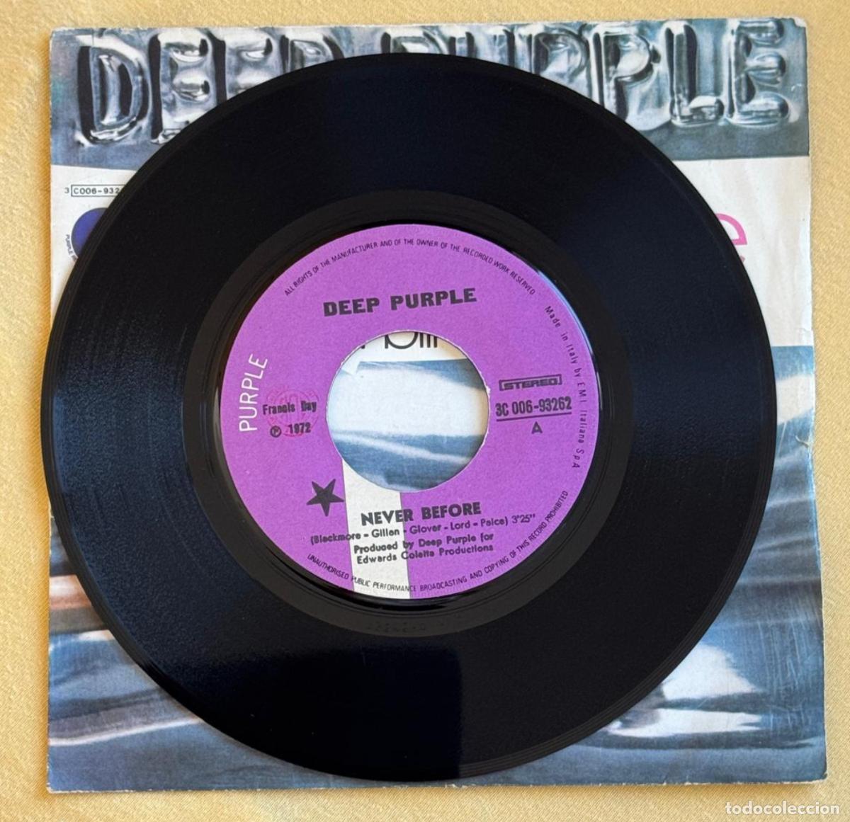 Discos de vinilo: Deep Purple 45t Never before VG++ EX - Foto 3