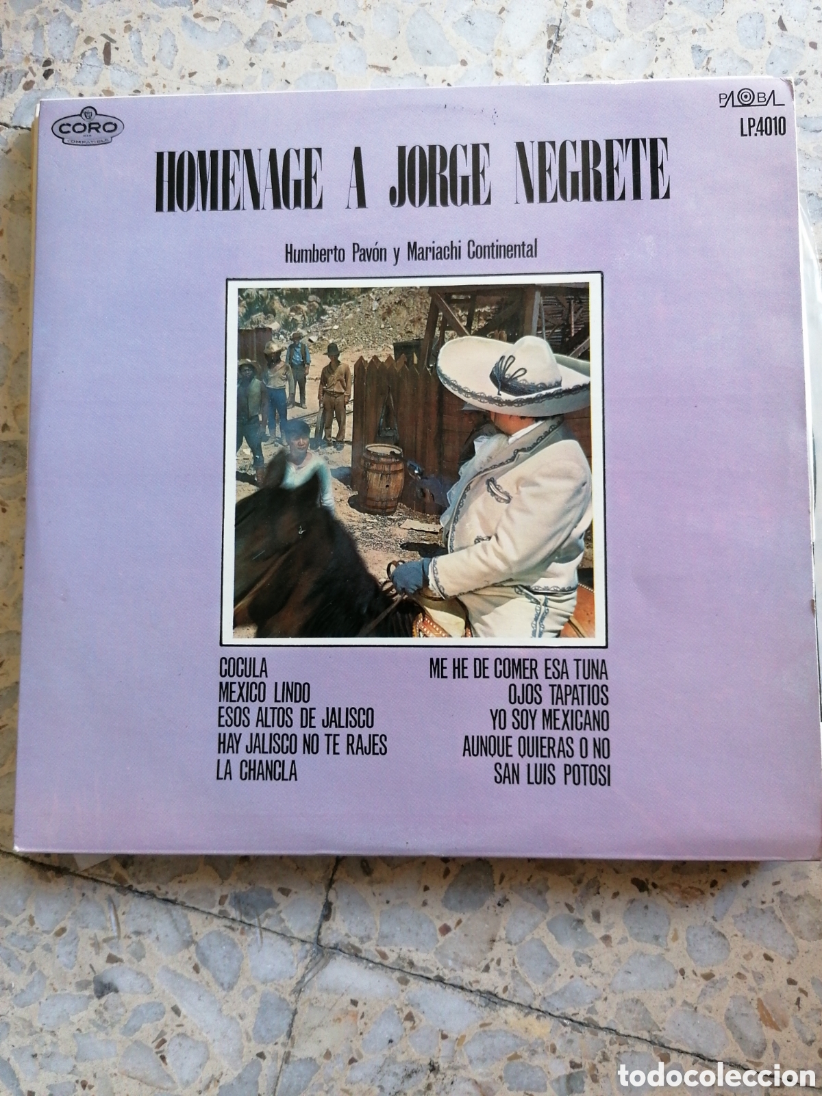Discos de vinilo: LP HOMENAJE A JORGE NEGRETE HUMBERTO PAVON Y MARIACHI CONTINENTAL 1971 ESPA&Ntilde;A EX