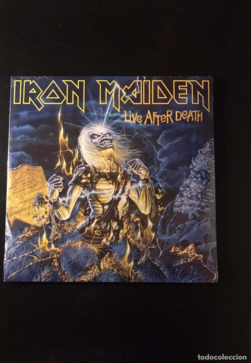 Discos de vinilo: Iron Maiden Live After Death Doble disco de vinilo LP heavy metal 12&rdquo;