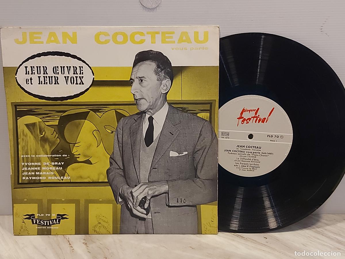 Discos de vinilo: 10 PULGADAS!! | JEAN COCTEAU | VOUS PARLE | FESTIVAL FLD 70 | FRANCE 1957 | DE LUJO.****