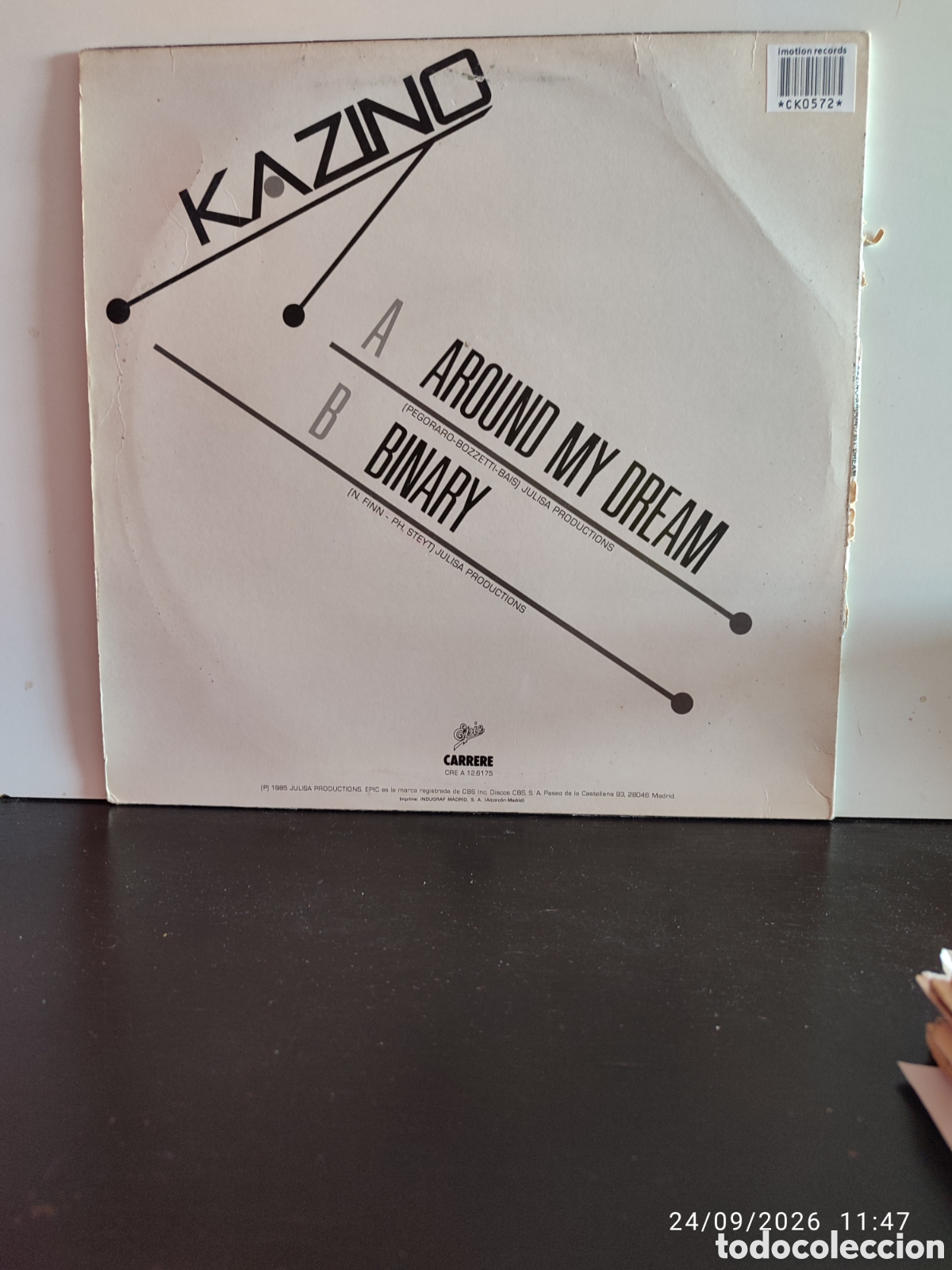 Discos de vinilo: Kazino &ndash; Around My Dream - Foto 2
