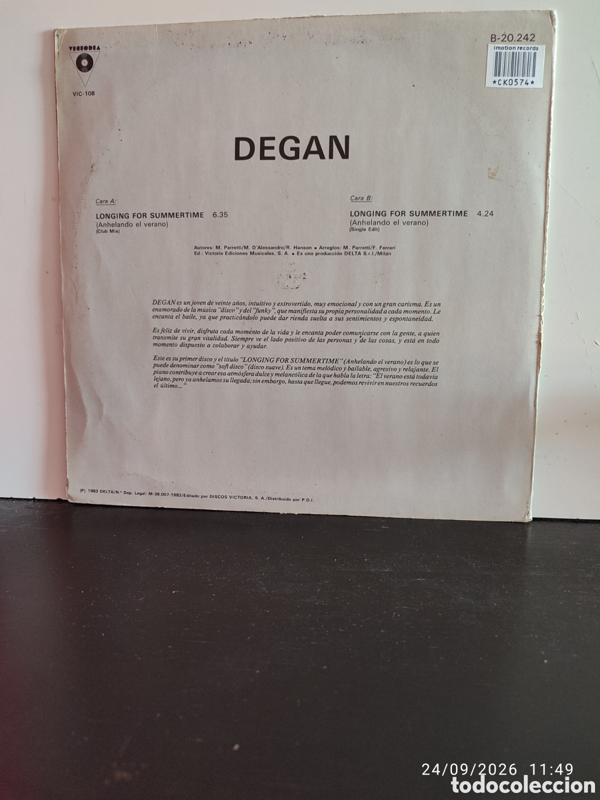 Discos de vinilo: Degan &ndash; Longing For Summertime - Foto 2