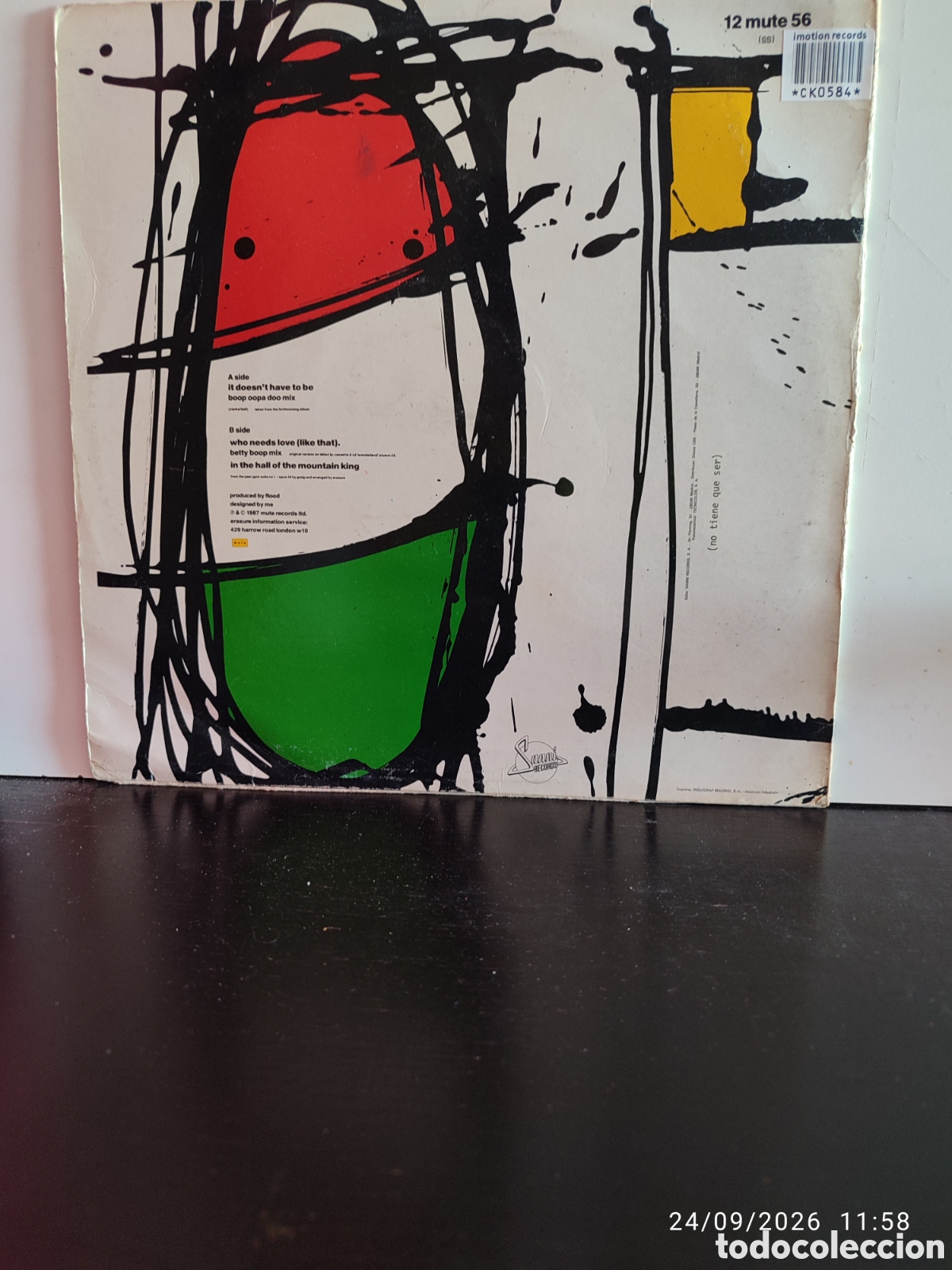 Discos de vinilo: Erasure &ndash; It Doesnt Have To Be - Foto 2