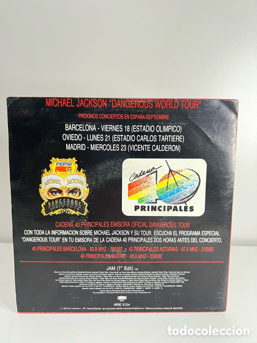 Discos de vinilo: MICHAEL JACKSON (SN) JAM A&Ntilde;O 1992 - PROMOCIONAL - Foto 2