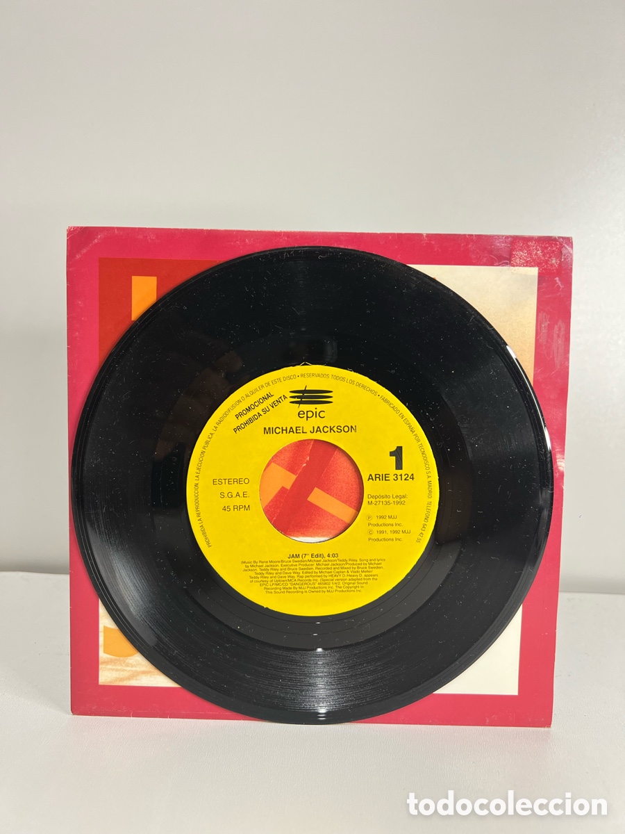 Discos de vinilo: MICHAEL JACKSON (SN) JAM A&Ntilde;O 1992 - PROMOCIONAL - Foto 3