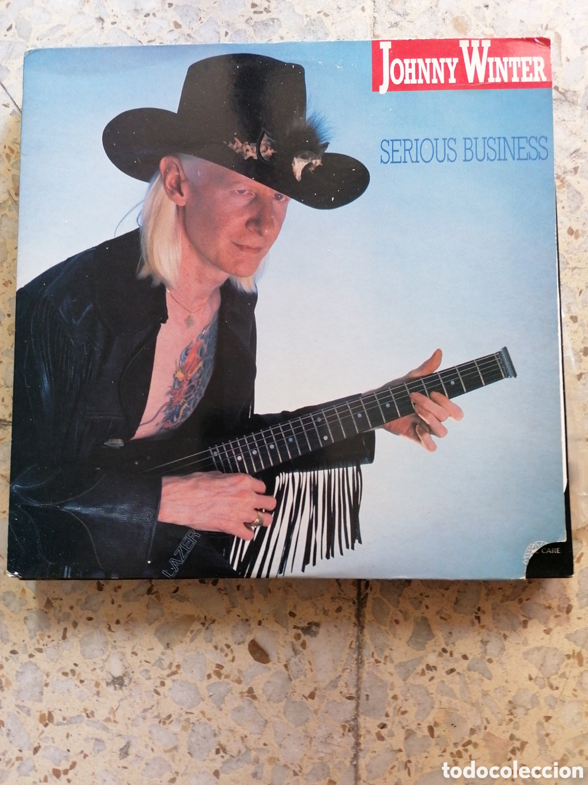 Discos de vinilo: LP JOHNNY WINTER SERIOUS BUSINESS 1985 USA EX