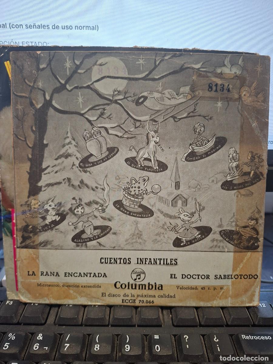 Discos de vinilo: CUENTOS INFANTILES COLUMBIA - LA RANA ENCANTADA / EL DOCTOR SABELOTODO - EP DE VINILO