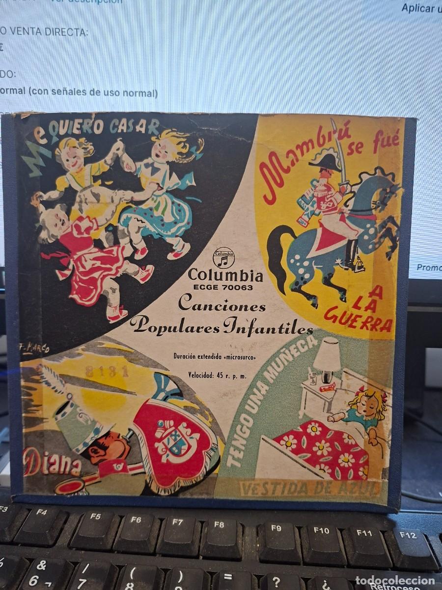 Discos de vinilo: CANCIONES POPULARES INFANTILES COLUMBIA - ME QUIERO CASAR - EP DE VINILO