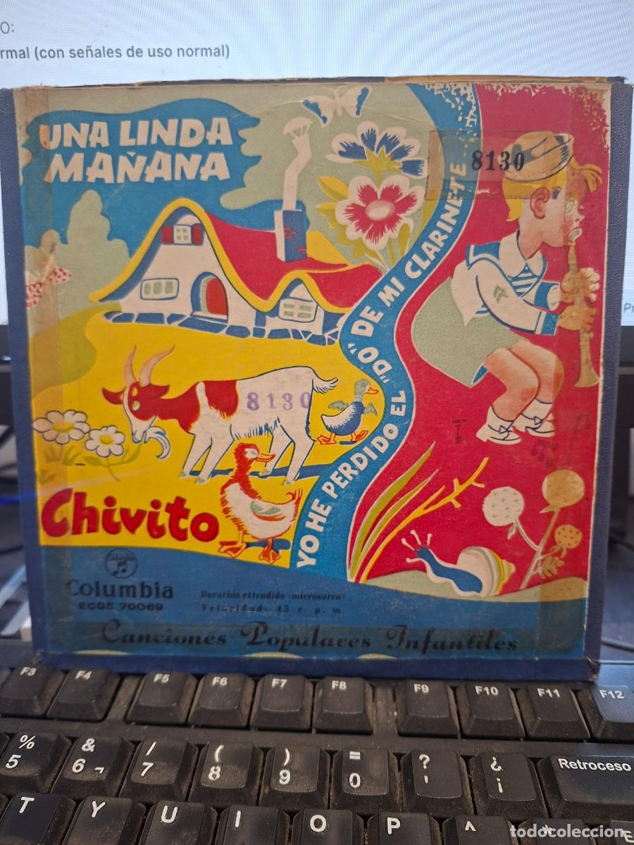 Discos de vinilo: CANCIONES POPULARES INFANTILES COLUMBIA - UNA LINDA MA&Ntilde;ANA - EP DE VINILO