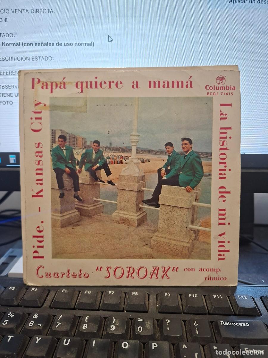 Discos de vinilo: CUARTETO SOROAK - PAPA QUIERE A MAMA - EP DE VINILO