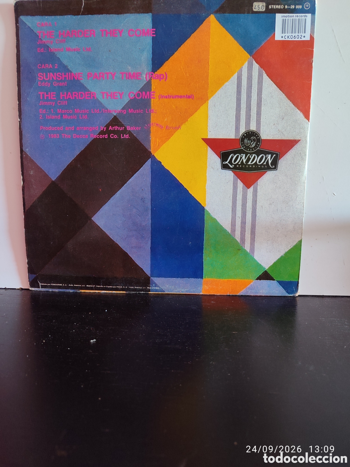 Discos de vinilo: Rockers Revenge Featuring Donnie Calvin &ndash; The Harder They Come - Foto 2