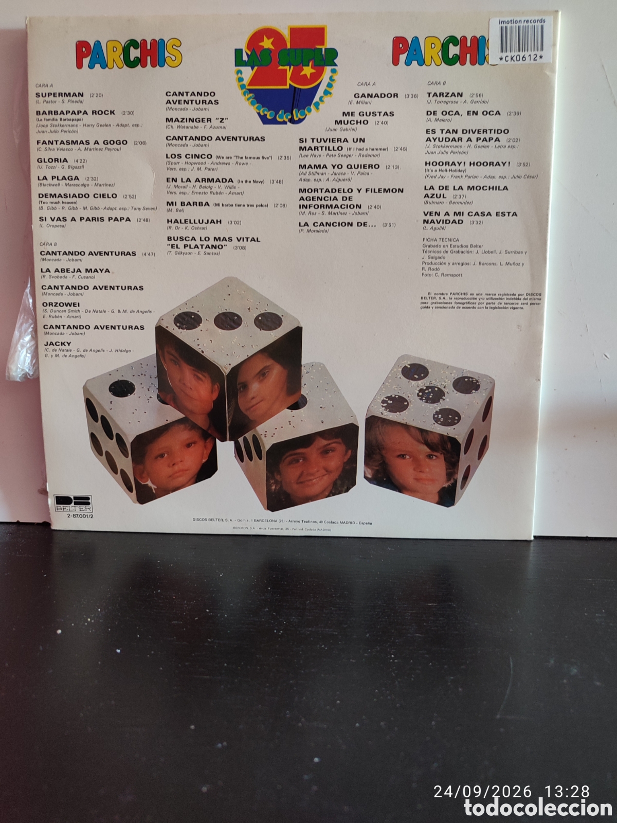 Discos de vinilo: Parchis &ndash; Las Super 25 Canciones De Los Peques - Foto 2
